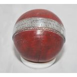 Walter Brearley. Lancashire, London County & England 1902-1912. Cricket ball presented to