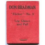 Don Bradman Flicker Book. No.3 'Leg Glance and Pull'. Flicker Productions Ltd 1930. Very good