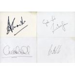 Sporting signatures. Collection of twenty signatures on white cards and colour photographs etc