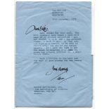 John Arlott. Single page typed airmail letter from Arlott to Leslie Gutteridge at the University