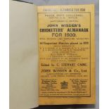 Wisden Cricketers' Almanack 1930. 67th edition. Bound in blue boards complete with original wrappers