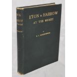 'Eton v Harrow at the Wicket'. F.S. Ashley-Cooper. London 1922. Limited edition no. 43/100, nicely