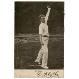 Colin Blythe. Kent & England 1899-1914. Mono real photograph postcard of a youthful Blythe , full