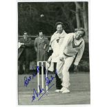 International Test players. Twelve mono press photographs laid down to larger white card. Each