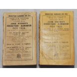 Wisden Cricketers' Almanack 1924 & 1925. 61st and 62nd editions. Original paper wrappers. The 1924