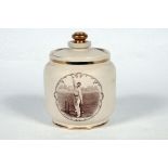 Thomas Richardson, Surrey & England 1892-1904. A Victorian stoneware tobacco jar and cover with a