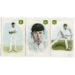 'South African International Cricketers 1929' series. Ten colour postcards produced for the tour