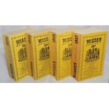 Wisden Cricketers' Almanack 1954-1957. Original limp cloth covers. Some minor bowing to the spine of