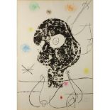 Joan Miro, Spanish (1893-1983) An original color drypoint and cement imprint on mandeure rag