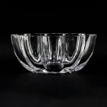 Vintage Orrefors Clear Crystal Candy Dish. Signed. Good condition. Measures 4-1/2" H x 10-1/2" W.