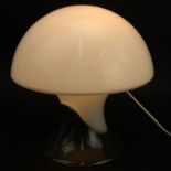 Modern Hand Blown Murano Mushroom Lamp by Gino Vistosi. Made of a solid sheet of glass with milk