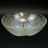 R. Lalique "Coquilles" Opalescent Bowl. Signed R Lalique, No. 3200. Small flake on rim or in good