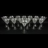 Fourteen (14) Piece Hawkes Crystal Stemware #6000-1. Stamped on underside. Includes: seven tall wine