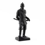 Antique Iron Soldier Sculpture. Signed EPMAK. Good condition. Measures 9-1/4" H. Shipping $43.00 (