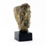 After: Chaim Gross, American (1904-1991) Carved Granite Bust on Wood Base. Unsigned. Good condition.