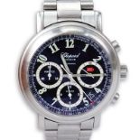 Men's Chopard Mille Miglia Edition Jacky Ickx Stainless Steel Bracelet Watch with Black Dial,