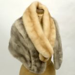 Grouping of Two (2) Mink Stole and Collar. Includes: silver tone mink stole (minor stains), orange