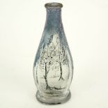 Antique Daum Nancy Enameled Miniature Vase. Signed. Light wear or in good condition. Measures 2-3/4"