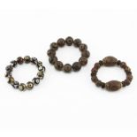 Three (3) Vintage Tibetan Agate Bracelets. Unsigned. Good condition. Shipping $28.00 (estimate $