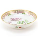 Royal Copenhagen Flora Danica Porcelain Serving Bowl "Lonicera Periclymenum". Signed. Good