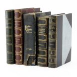 Lot of Five (5) Antique Leather Bound Hardcover Books. Includes "Joseph Conrad's Writings, Vol 20" ;