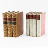 Lot of Seven (7) Antique Leather Bound Hardcover Books. Includes 4 volumes of "English Men In