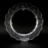 Lalique Crystal "Hornfleur" Dish. Signed. Good condition. Measures 11" Dia. Shipping $54.00 (