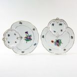 Pair Antique KPM Porcelain Seafood Plates. Signed. Good condition. Measures 10". Shipping $52.00 (