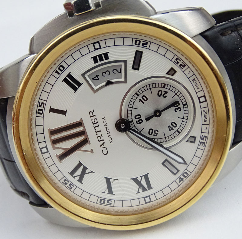 Man's Cartier Calibre 3299 Stainless Steel and 18 Karat Rose Gold Automatic Movement watch with - Image 6 of 8