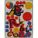 Alexander Calder, American (1898-1976) Color Lithograph "Abe Ribicoff". Signed and numbered in