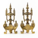 Pair 20th Century Bronze Chenets. Unsigned. Good condition. Measures 17" H x 8" W. Provenance: