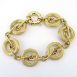 Vintage 14 Karat Yellow Gold Bracelet. Signed 14K Italy. Good vintage condition. Measures 8-1/2"