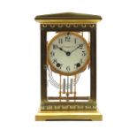 Antique Bigelow, Kennard & Co. Brass Regulator Clock. Enamel Dial. Key and pendulum included.