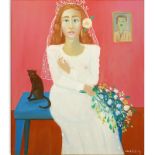 Omar Souto, Brazilian (1946 - ) Oil on canvas "The Bride" Signed and dated '92 Lower right. Good