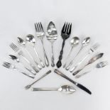 Eighty Eight (88) Piece Assembled Silver Plate Flatware. Various makers and patterns. Signed. Good