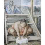 Francisco Zuniga, Mexican (1912-1998) Color Lithograph "La Escalera" Pencil signed and numbered P.A.