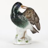 Antique Meissen Porcelain Bird Figurine. Signed with crossed swords mark. Small chip on beak tip