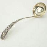 S. Kirk & Son Sterling Silver Repousse Ladle. Signed. Good condition. Measures 13" L, weighs approx.