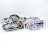 Grouping of Thirteen (13) 19/20th Century Ironstone Tableware. Includes: 3 bowl, 4 plates, 2 dishes,