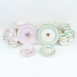 Two Partial Paragon Bone China Dessert Sets. The Pink set includes: 12 plates 8-1/4", 11 cups and 11