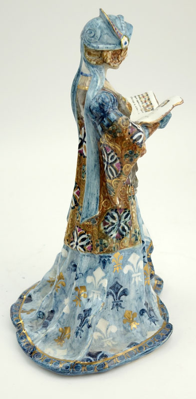 Antique Aloys, French (19th Century) Art Nouveau Glazed Porcelain Figurine. Impressed "AHB" in - Image 4 of 9