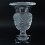 Lalique "Versailles" Vase. Signed with etched signature. Good condition with no chips or cracks.