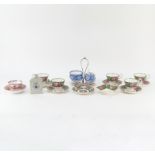 Assorted lot of Porcelain Tablewares. Includes Royal Albert "Needlepoint" 5 cups and 6 saucers and a