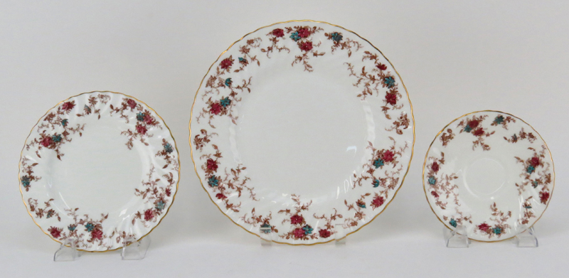 Fifty Six (56) Piece Minton "Ancestral" Dinnerware Service. Includes 8 dinner plates 10-1/2", 8 - Image 2 of 5