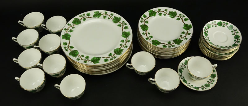 Forty Seven (47) Pieces Crown Staffordshire "Ivy" Partial Dinnerware Set. Includes 12 dinner - Image 3 of 4