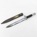 1949 Israeli Bayonet With Scabbard. Tag: With Compliments of the Israel Defence Forces 1949.