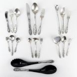 Sixty Six (66) Towle "Esplanade" Sterling Silver Flatware. Circa 1952. Includes: 8 knives, 5