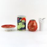 Four (4) Mid Century Porcelain Tabletop Items. Includes: Rosenthal Bjorn Winblad vase,