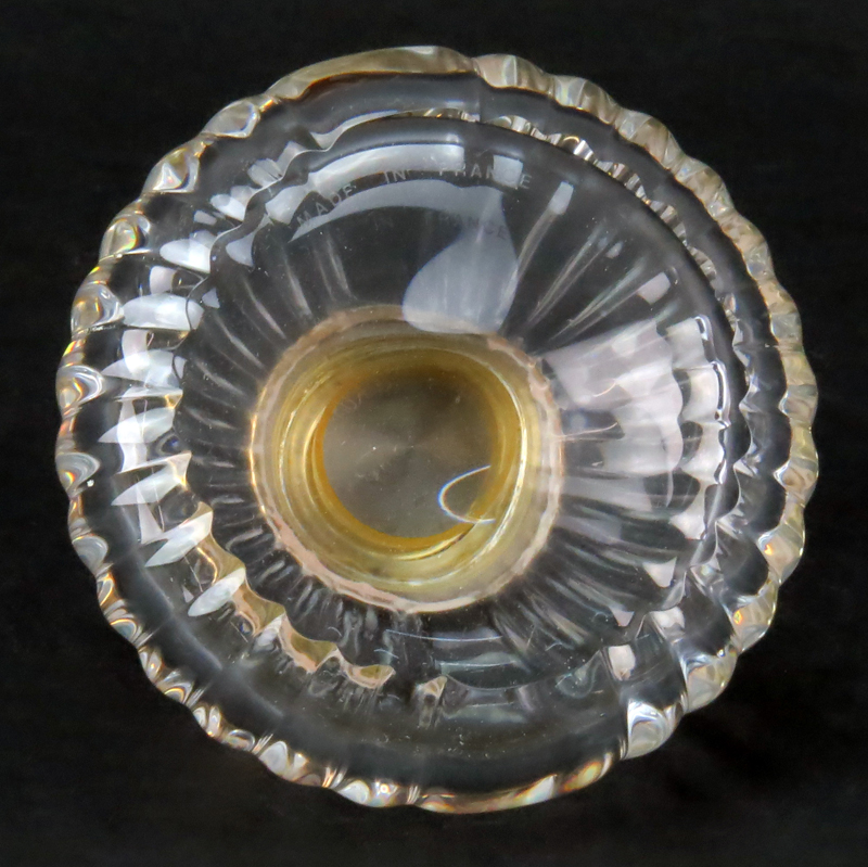 Must de Cartier Crystal and Vermeil Inkwell. Dated 1989 and numbered 017274 to lid, marked "made - Image 3 of 5