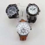 Three (3) Men's Invicta Watches. Includes: S1 Rally Chronograph Stainless Steel and Leather Strap